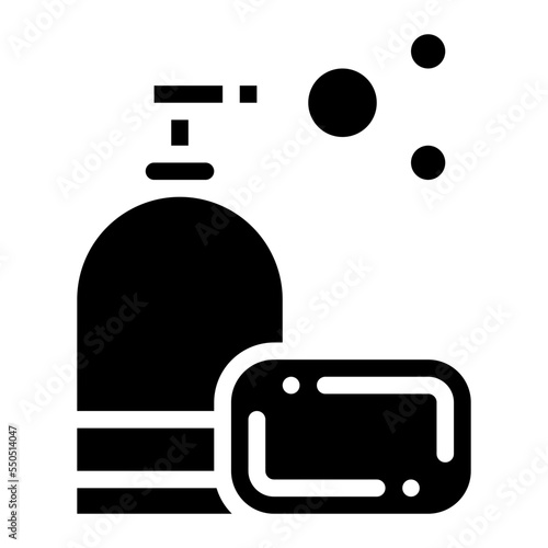 toiletries soap lamp icon