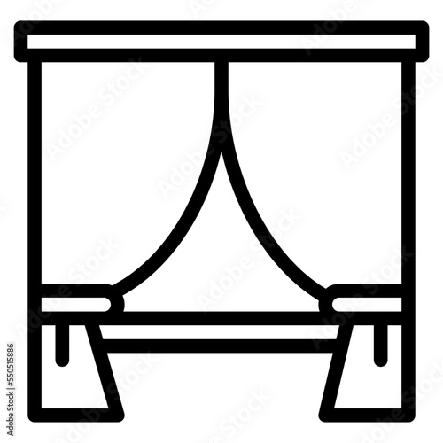 curtains window room decoration icon