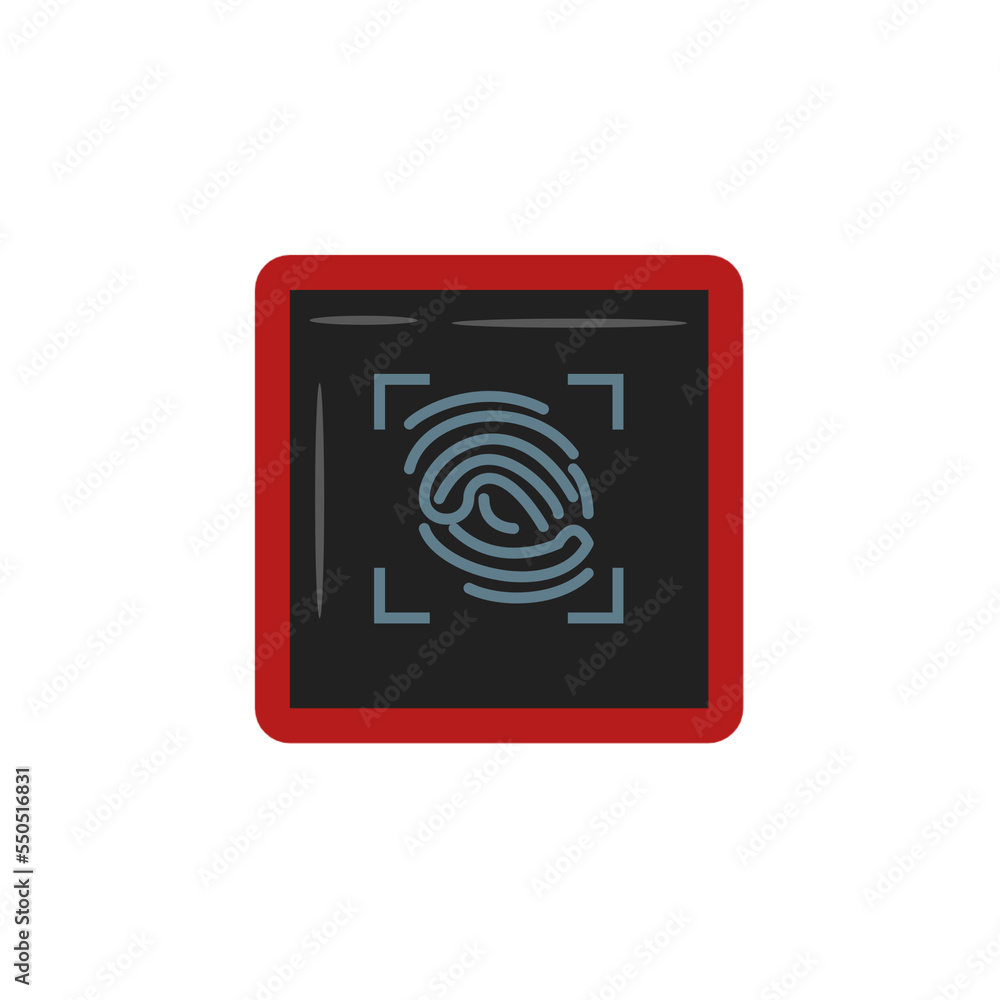 Fingerprint icon isolated. Illustration of fingerprint. Fingerprint icon isolated. Illustration of fingerprint.