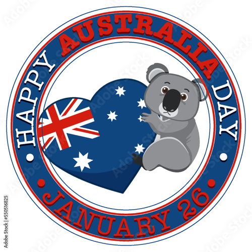 Happy Australia Day Banner Design photo