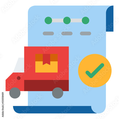 sending truck completed ecommerce icon