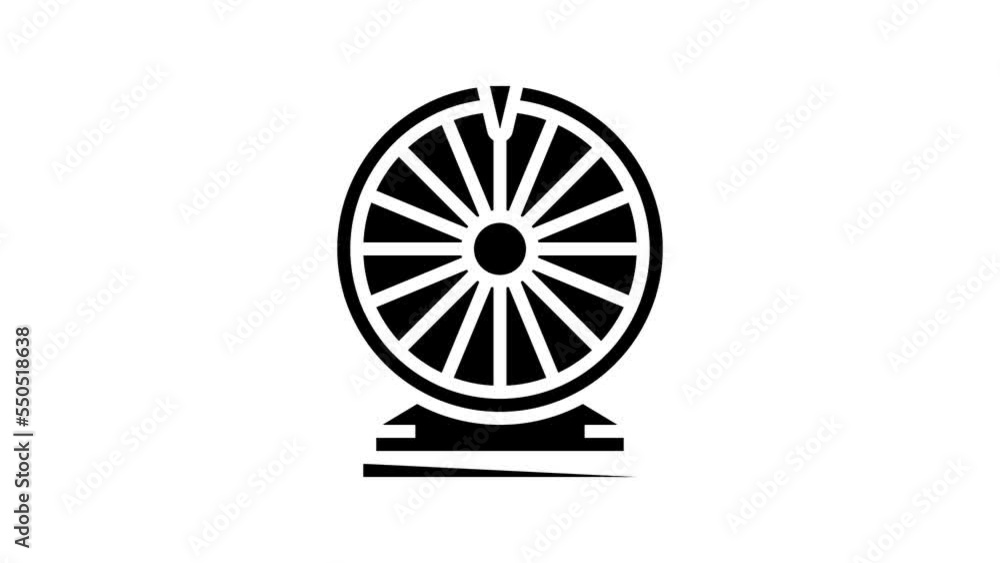 fortune wheel game line icon animation fortune wheel game line icon animation