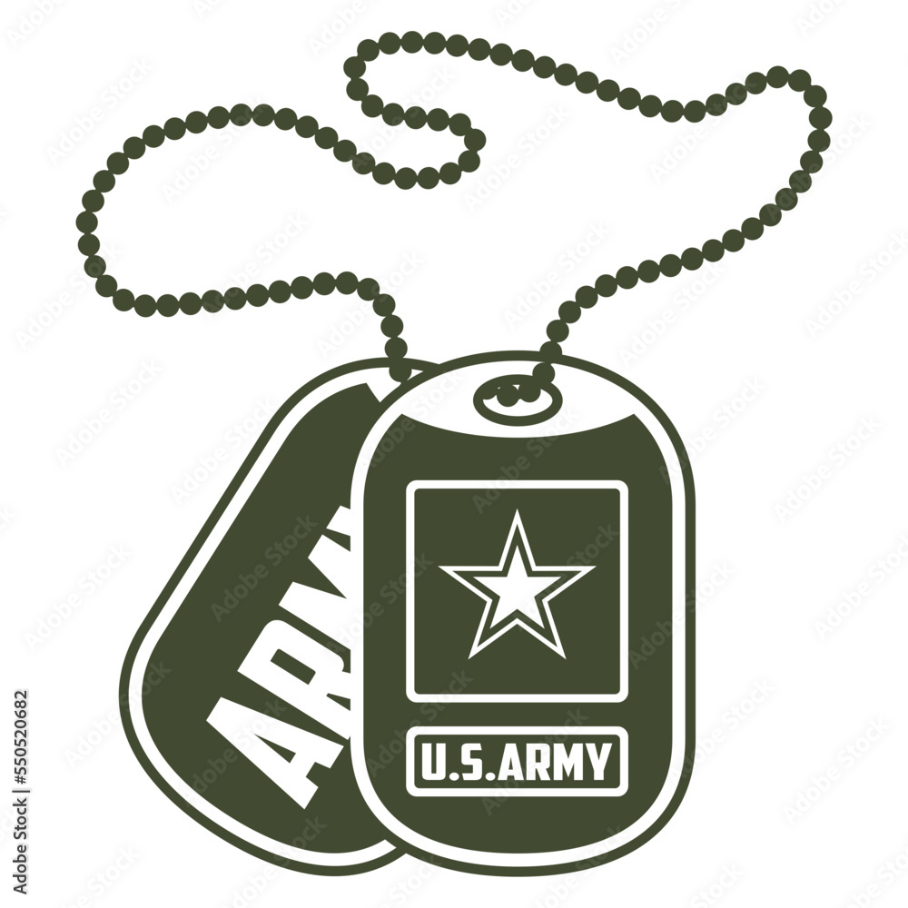 Vektorov Grafika US Army Dog Tags Logo SVG Cut File Army Solider Svg vektorov-grafika-us-army-dog-tags-logo-svg-cut-file-army-solider-svg