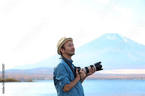Plakat 富士山とカメラ男子_6