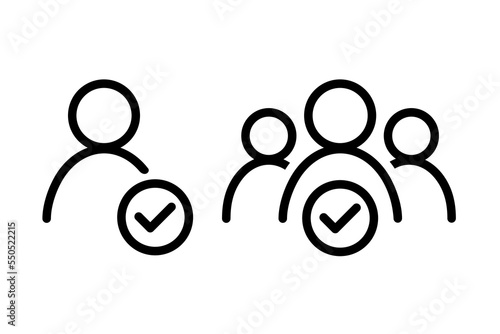 Person people with check mark. Illustration vector