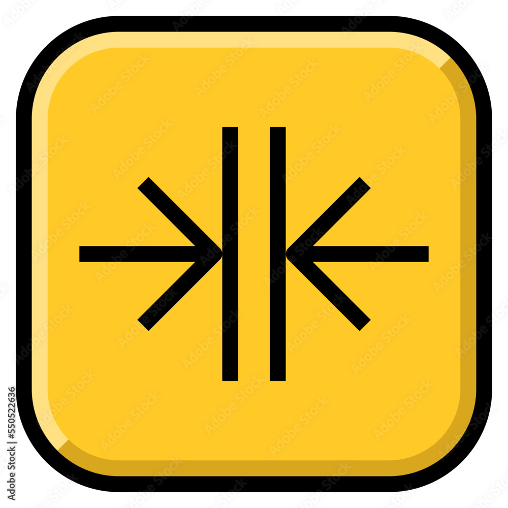 Fototapeta premium merge filled outline icon