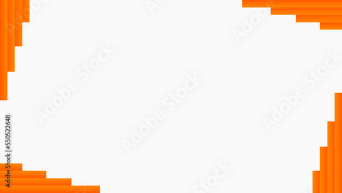 Background white with orange border. Vector can be used for banners, posters, power points, templates, slides, etc.