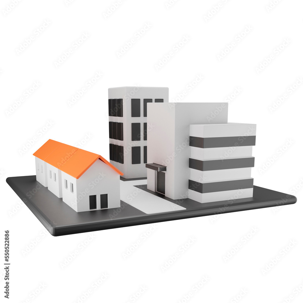 Cityscape 3D Icon Cityscape 3D Icon