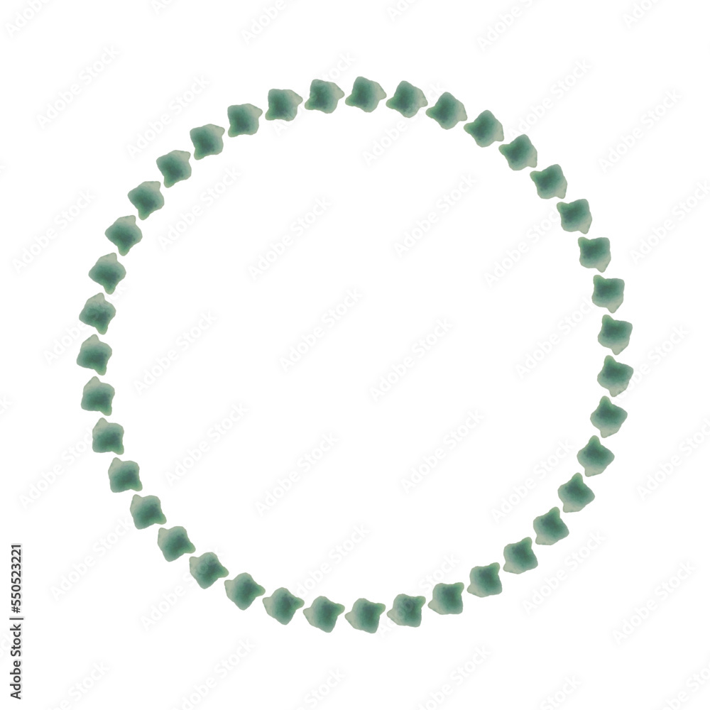 Obraz premium green round frame vector background