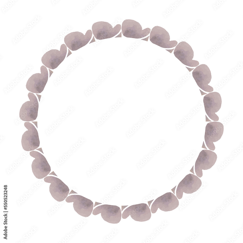 Obraz premium violet round frame vector background