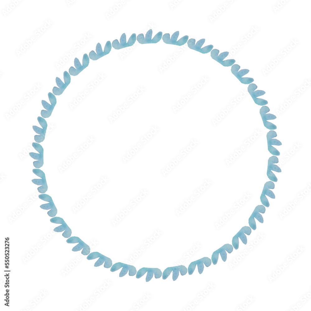 Obraz premium blue round frame vector background