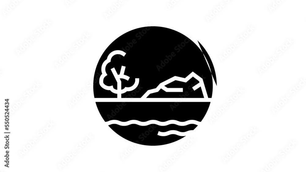 landscape ecology line icon animation landscape ecology line icon animation