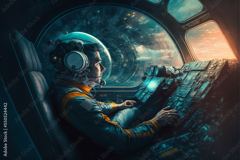 Inside of a Spaceship Driving at Hyper Speed, Space Travellers