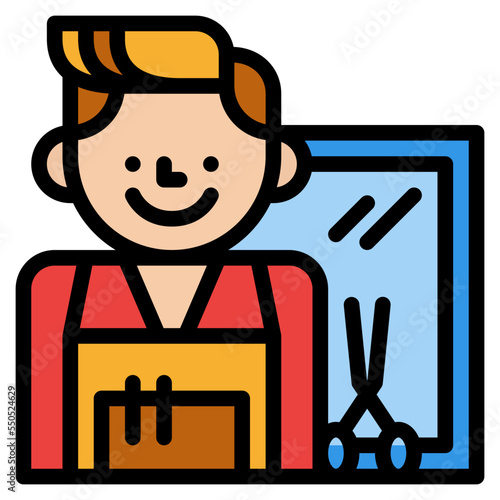 hairstylist occupation job profession icon