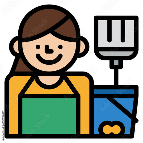 housekeeper occupation job profession icon