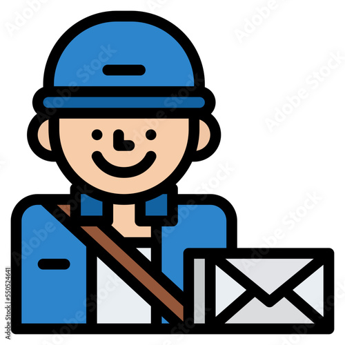 mail carrier occupation job profession icon