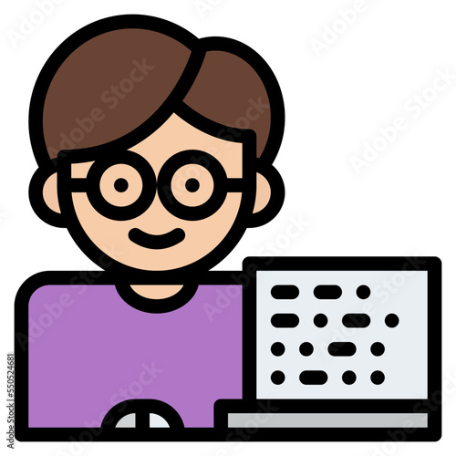 programmer occupation job profession icon