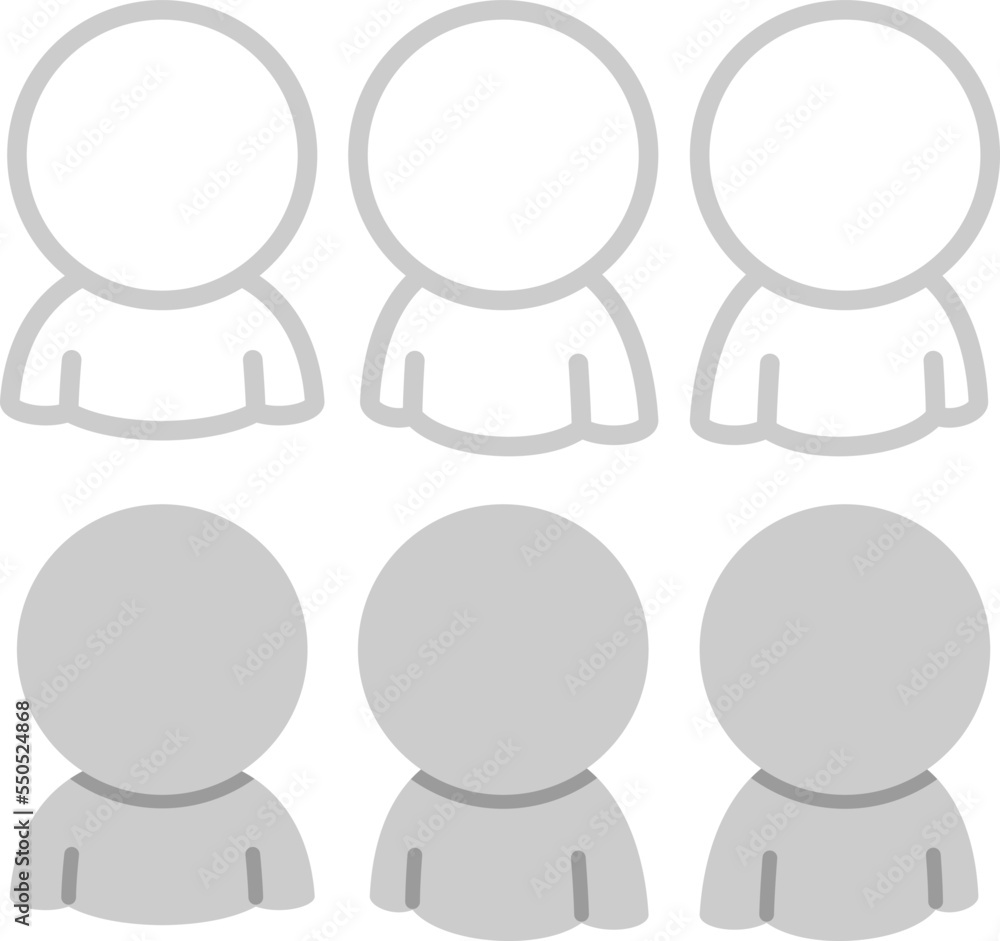 人物の上半身のアイコン 人物の上半身のアイコン