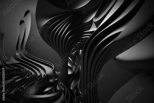 Abstract 3d wallpaper. Dynamic stylish black background