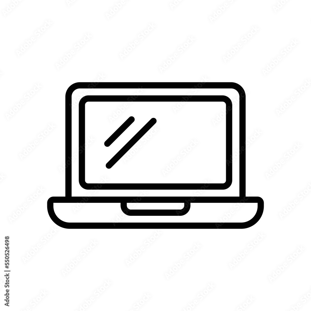 laptop icon vector design template in white background laptop icon vector design template in white background