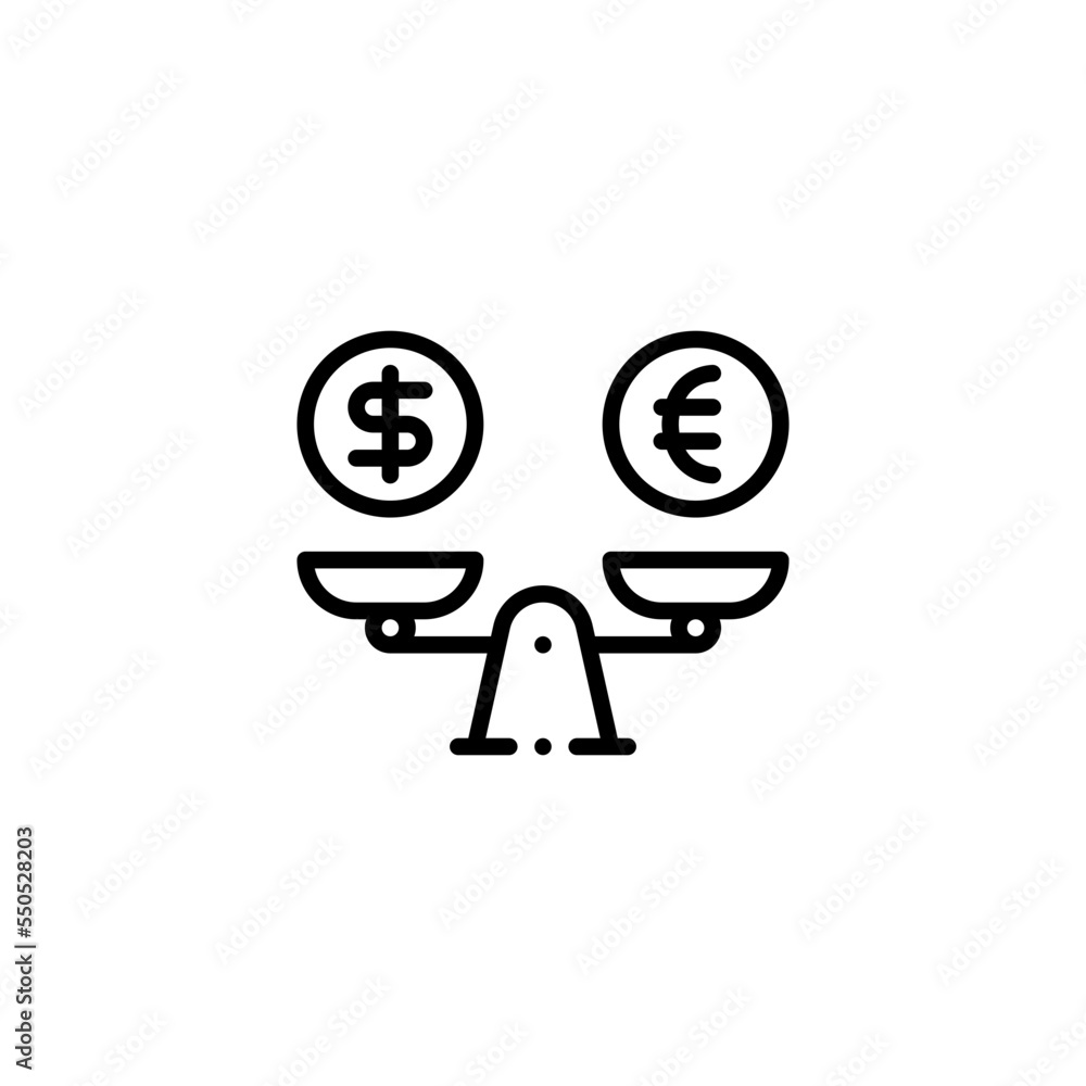 currency scale icon currency scale icon