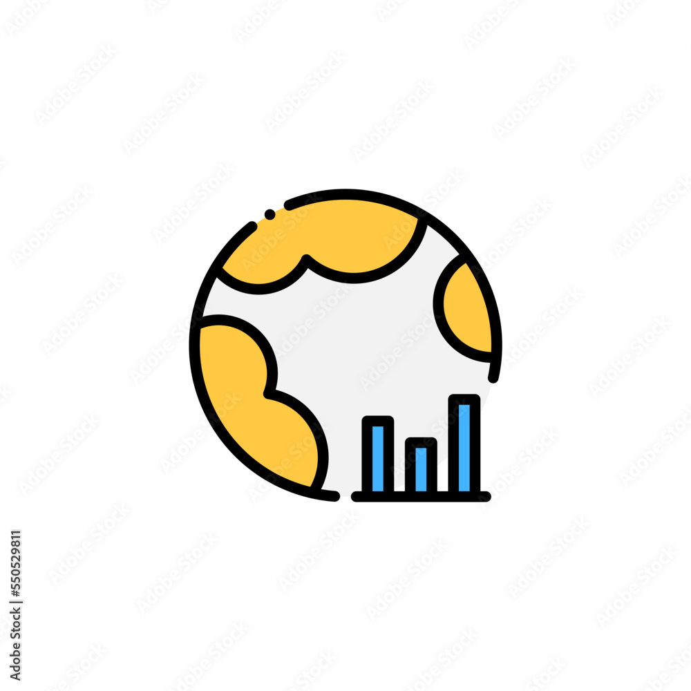 Obraz premium global statistic icon
