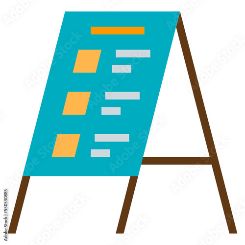 board food truck flat icon