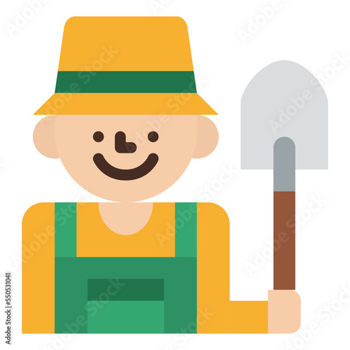 farmer occupation job profession icon