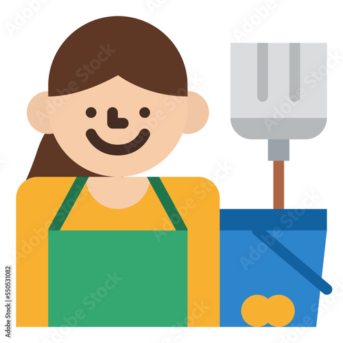 housekeeper occupation job profession icon