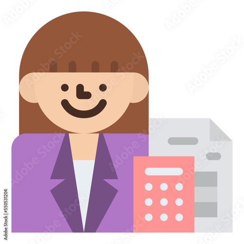 accountant occupation job profession icon