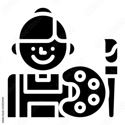 artist occupation job profession icon