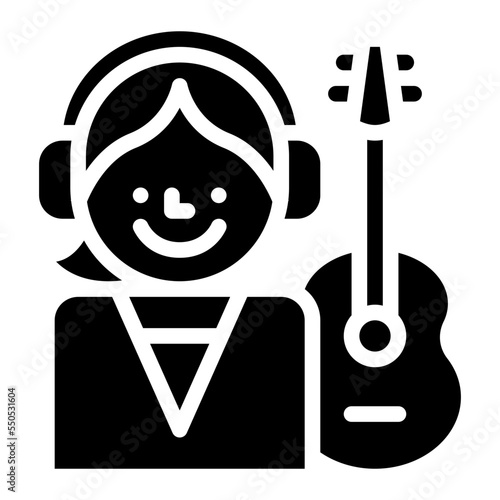 musician occupation job profession icon
