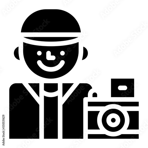 photographer occupation job profession icon
