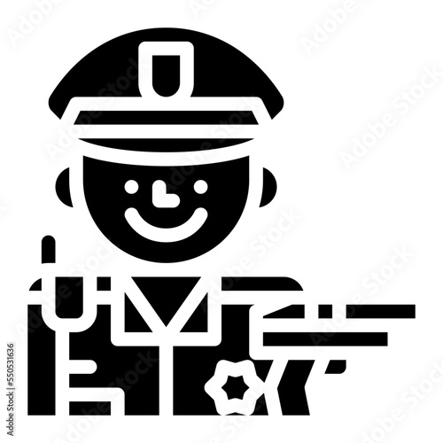 police man occupation job profession icon
