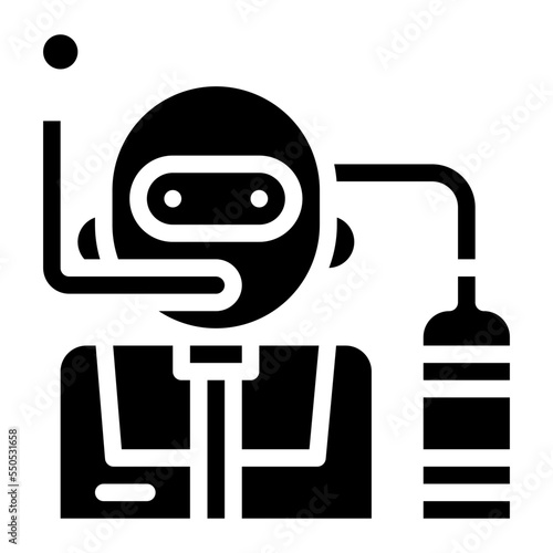scuba diving occupation job profession icon