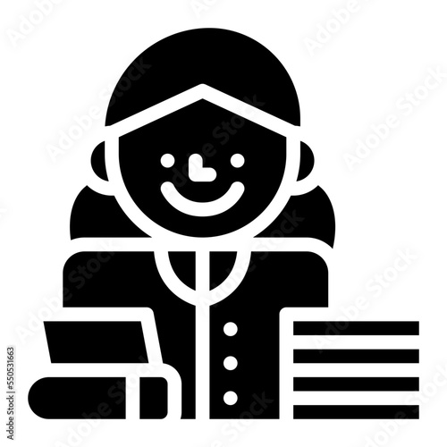 secretary occupation job profession icon