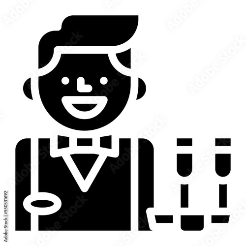 waiter occupation job profession icon