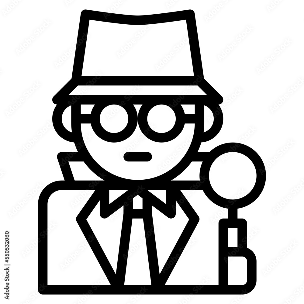 detective occupation job profession icon detective occupation job profession icon