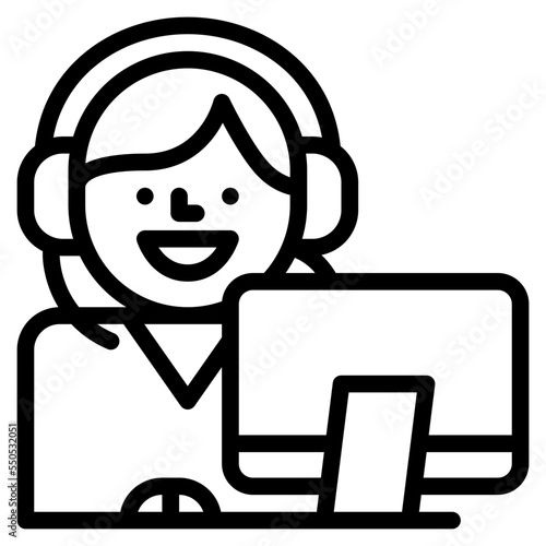 customer agent occupation job profession icon