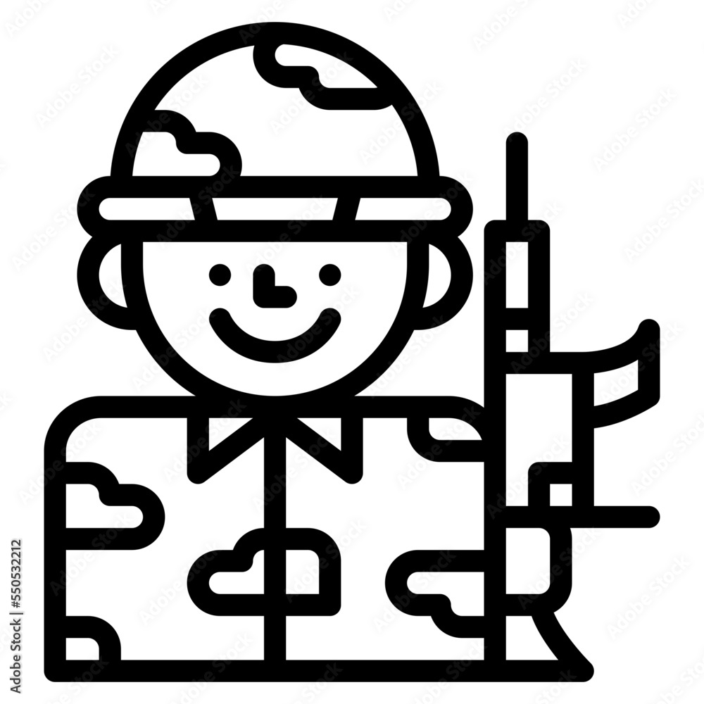 soldier army miliary occupation job icon soldier army miliary occupation job icon