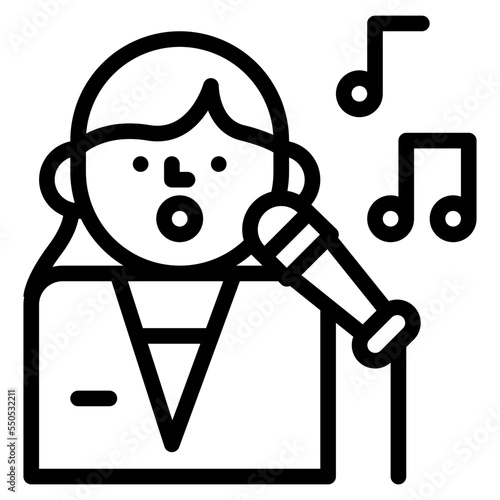 singer occupation job profession icon