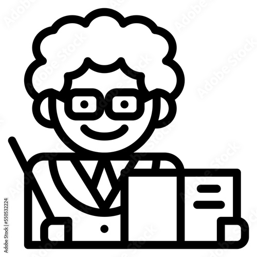 teacher lecturer tutor professor icon