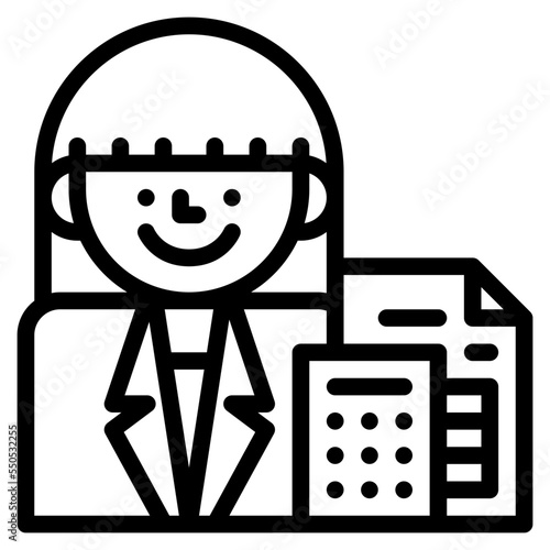 accountant occupation job profession icon