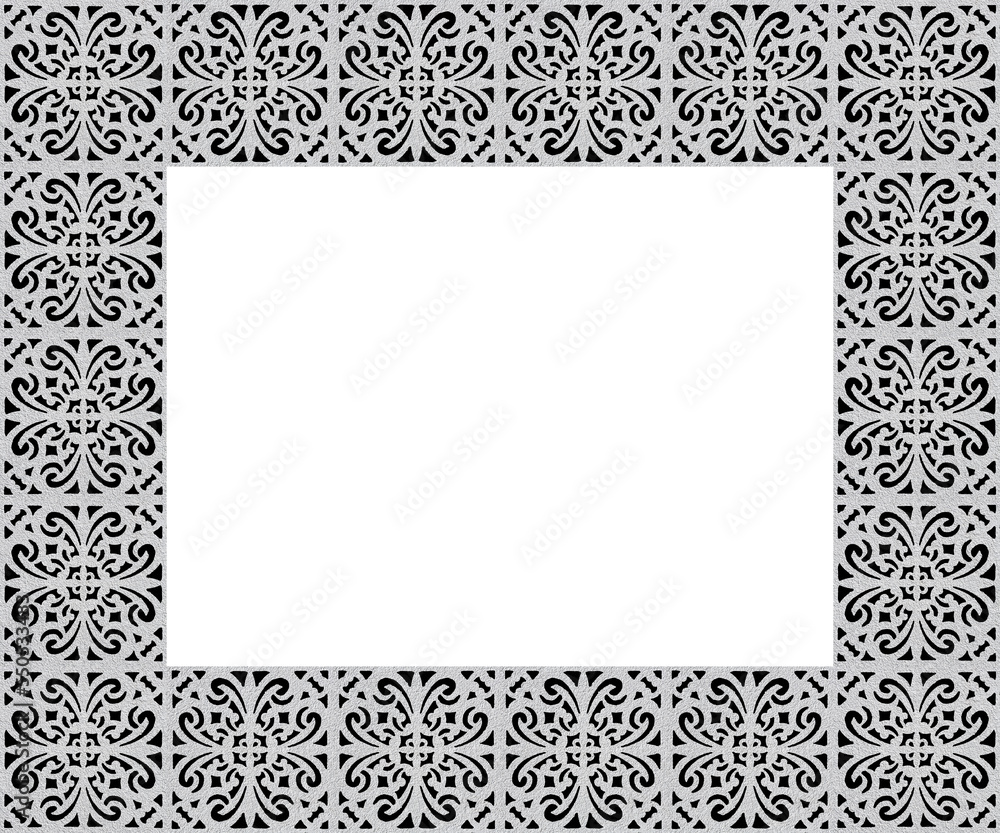 Abstract composition with floral pattern - frame concept with copy space