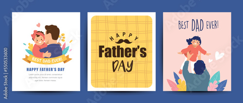 Happy Father's Day. Vector illustration.