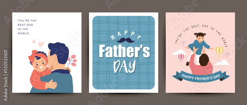 Happy Father's Day. Vector illustration.