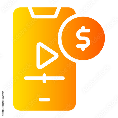 monetization gradient icon