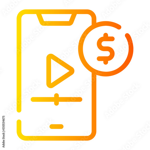 monetization gradient icon