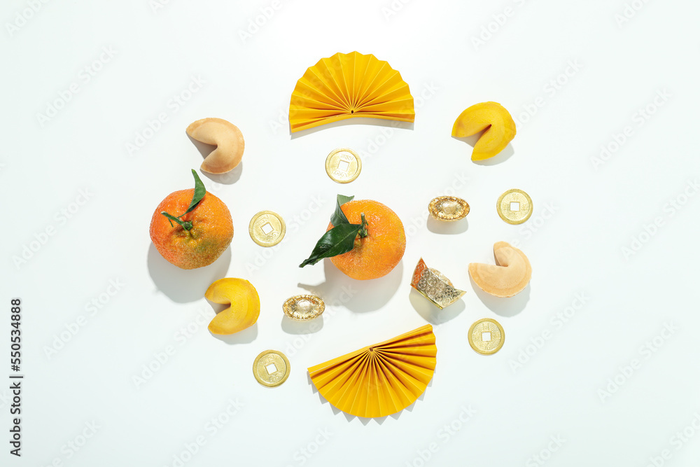 Concept of Happy Chinese new year, top view Concept of Happy Chinese new year, top view