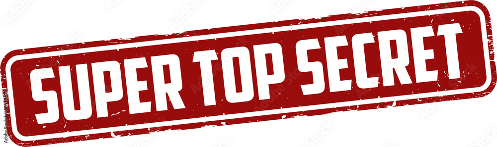 Super top secret grunge rubber stamp